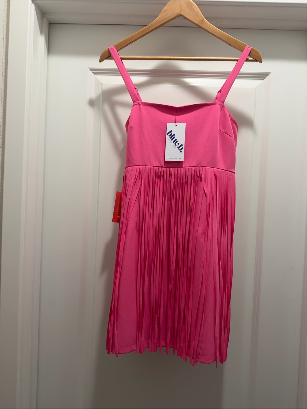 Girls' Hot Pink Fringe Dress